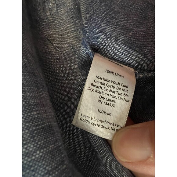 Vineyard Vines Women's Linen Chambray Tiered Tassel Dress Swim Coverup Size M - Picture 6 of 15